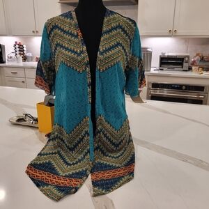 Bohemian Teal and Orange Women's Swim Coverup